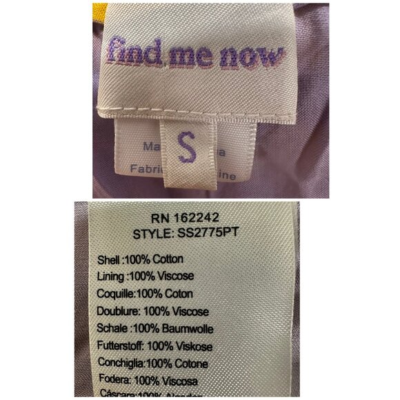 Anthropologie Find Me Now Gingham Wide Leg Pants Women Small Yellow Purpe Dainty - Picture 7 of 16